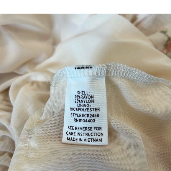 Blu Pepper Cream Floral Tiered Mini Dress - Picture 7 of 8